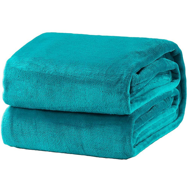 Bedsure Fleece Blanket Queen Size Teal Lightweight Super Soft Cozy Luxury Bed Blanket Microfiber