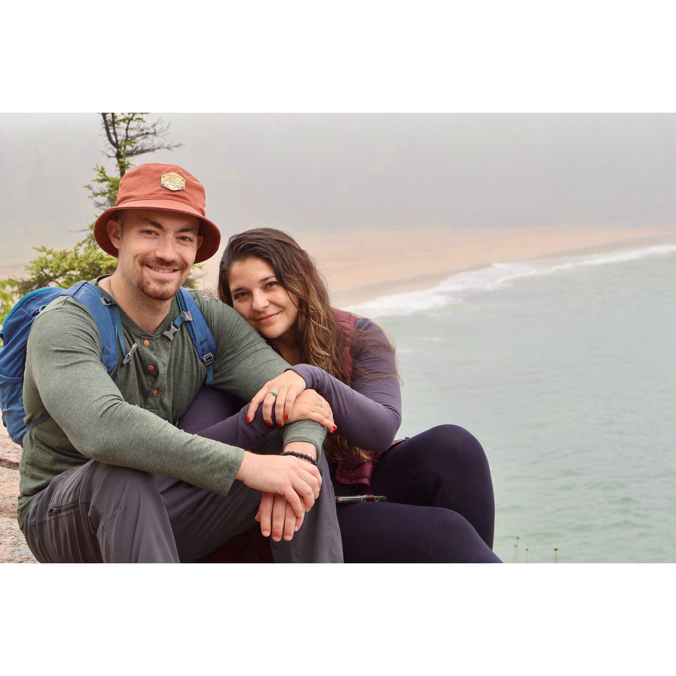 One of the many hikes in Aacadia National Park. This was on the day of the proposal!