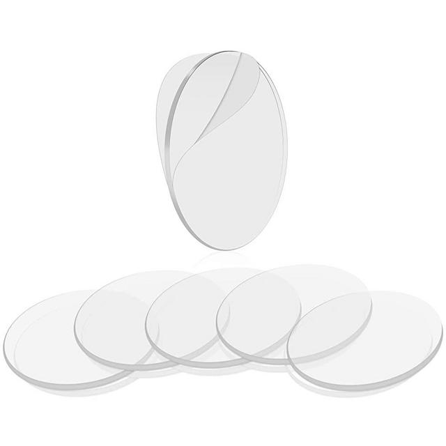 BRAVESHINE Double Sided Adhesive Tape - 18PCS Removable Wall Mounting Sticky Gel Tape - Washable Traceless Transparent Tape for DIY Craft, Home Office Carpet Rug Couch Cushion Gripping - Round 2 Inch