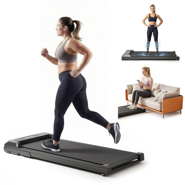 VZYTV Walking Pad Treadmill Vibration Pad, Under Desk Treadmills for Home/Office with 250 lbs Weight Capacity, 2.5HP Low Noise Walking Pad, Remote Control, LED Display