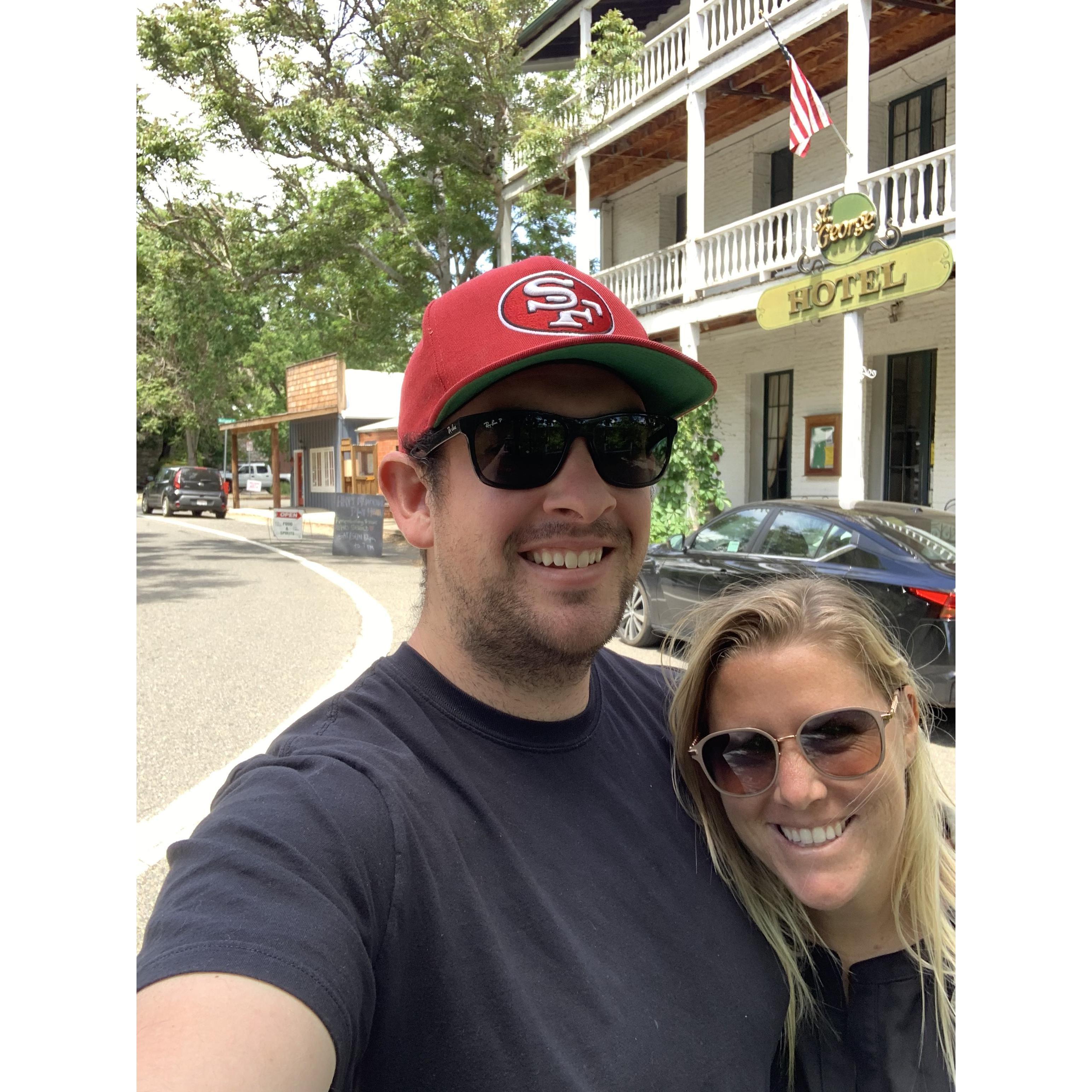 Our first visit to Lukas' parents. We went to the small town of Volcano so Cami could see all the history and walk around!