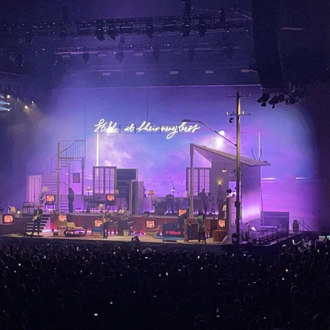 Our view at our first concert together! I made Derick a fan of the 1975!