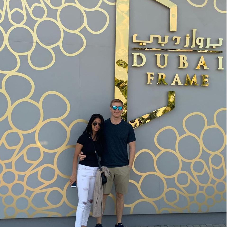 Rob and Sav in Dubai.