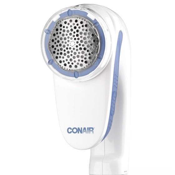 Conair Fabric Shaver and Lint Remover, Battery Operated Portable Fabric Shaver, White