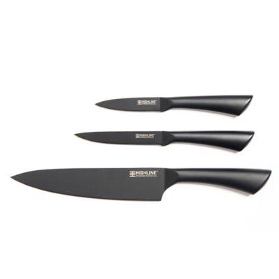 Core Bamboo Highline 3-Piece Knife Set in Matte Black