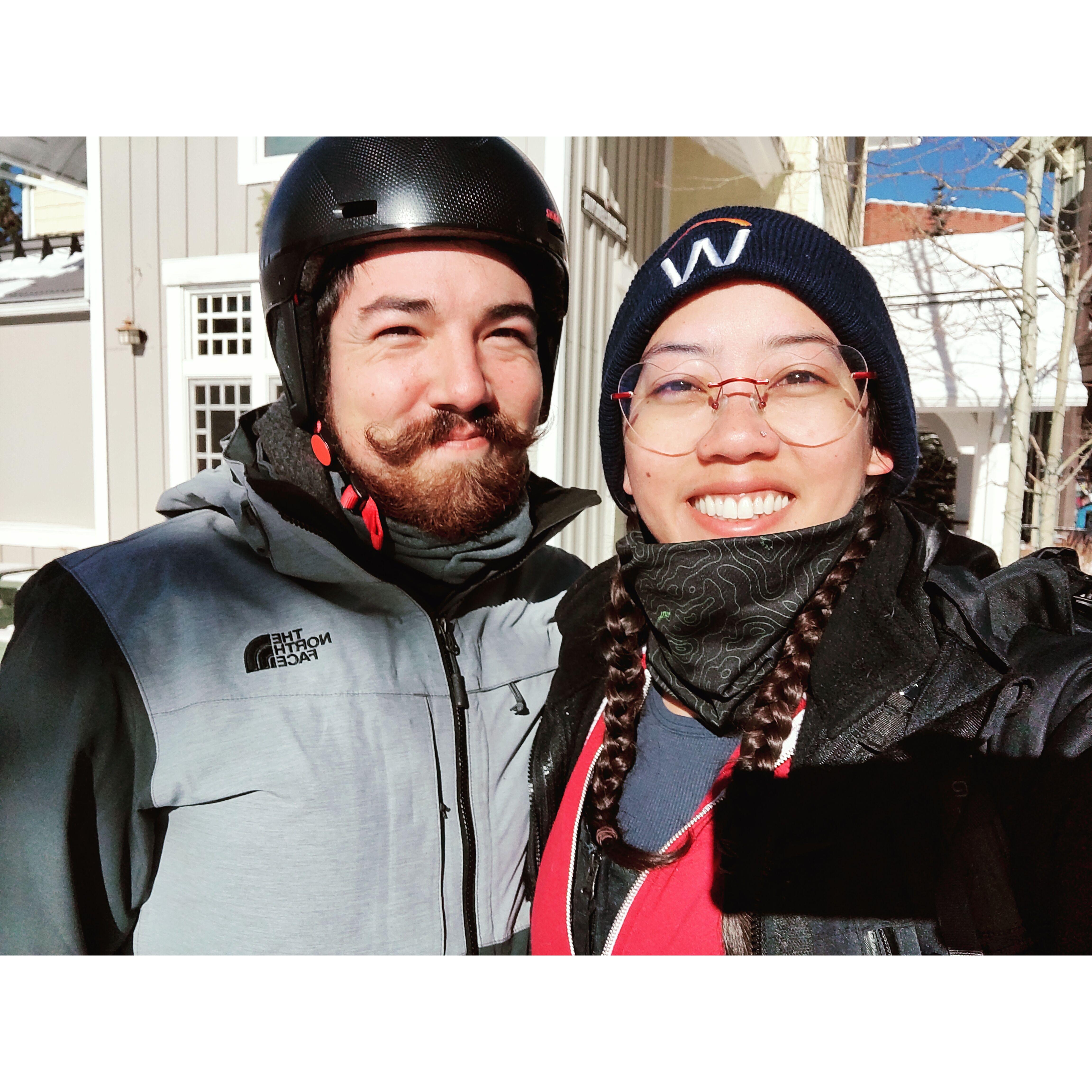 Skiing and snowboarding in Colorado!