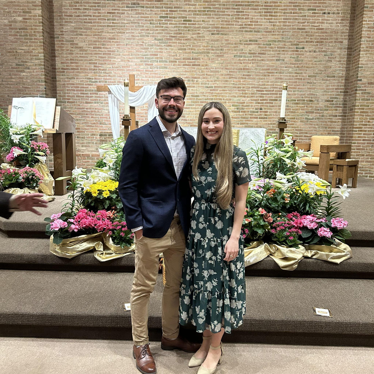 March 2024: Steph's confirmation with Tyler as her sponsor.