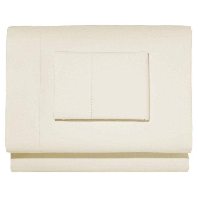 280-Thread-Count Pima Cotton Percale Sheet Set - Cream Queen