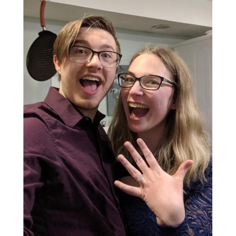Taken minutes after we got engaged to announce to our friends and family! November 21, 2020