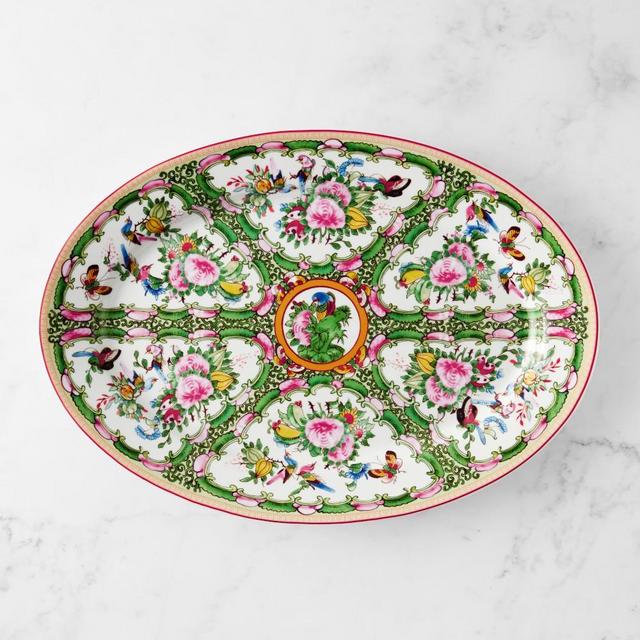 Famille Rose Section Oval Platter