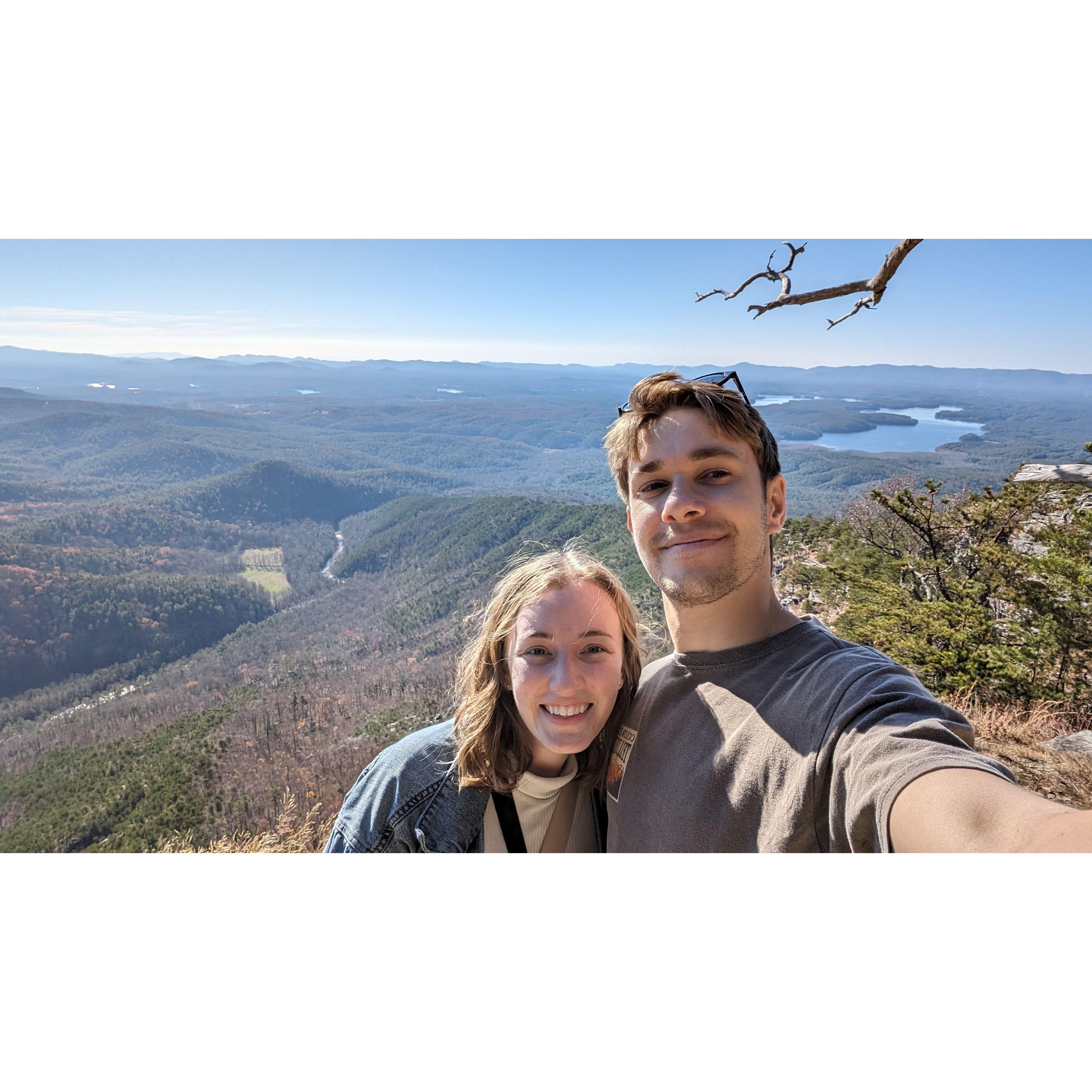 Jose sharing one of his passions with Maria, hikling and looking at scenic views from above.
