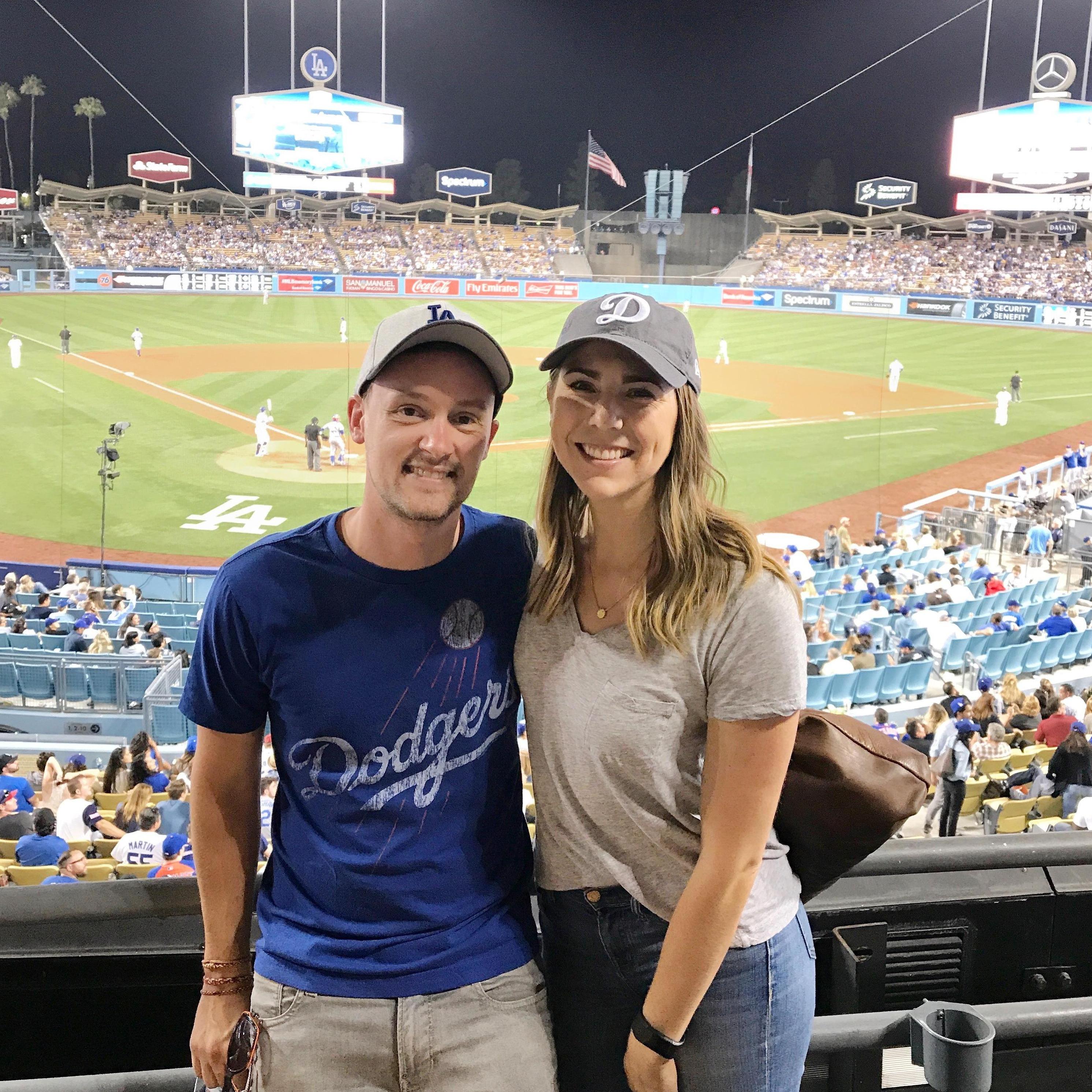 First Dodgers game together.