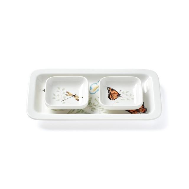 Butterfly Meadow 3 Piece Sushi Plate Bowls Set