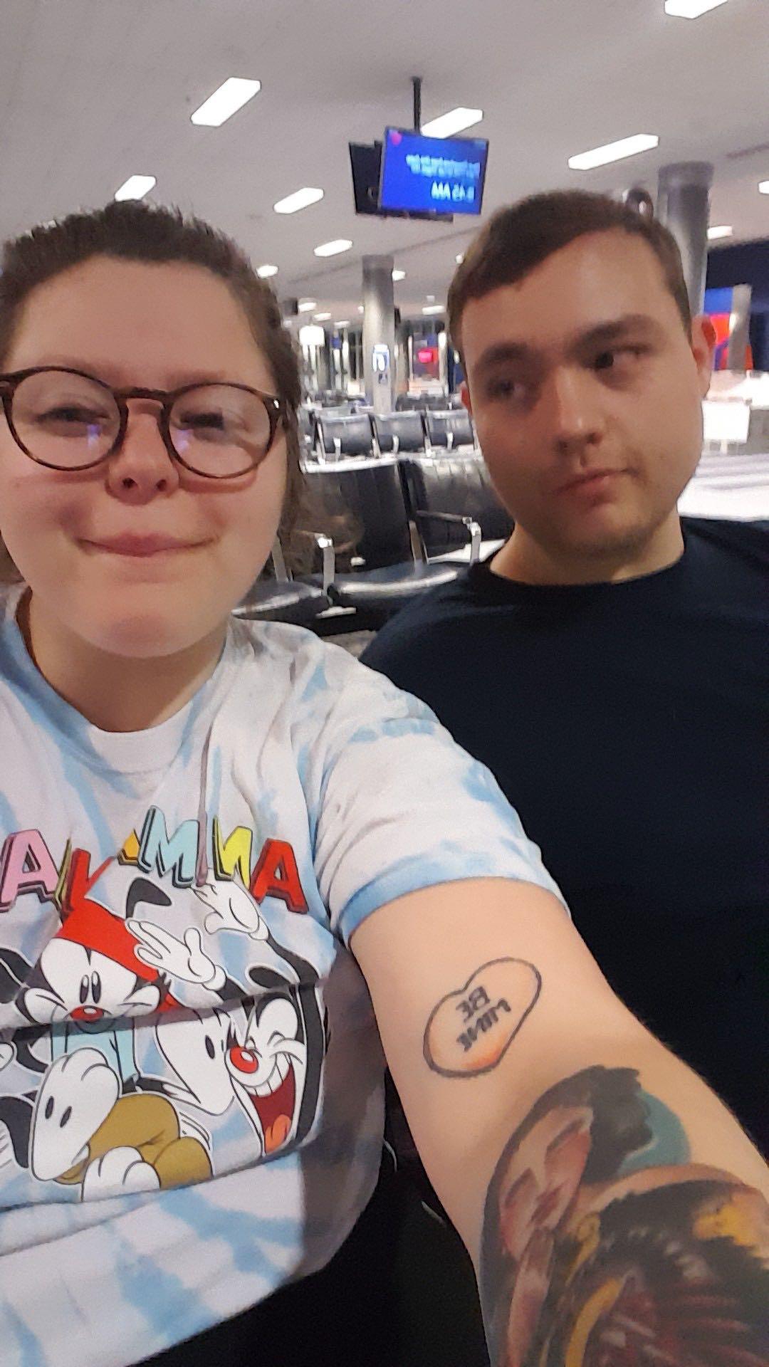 Our first flight together to Nebraska! 🙈🇺🇸