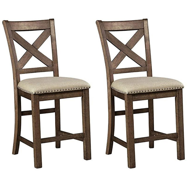 Signature Design by Ashley Moriville Counter Height Bar Stool, Beige