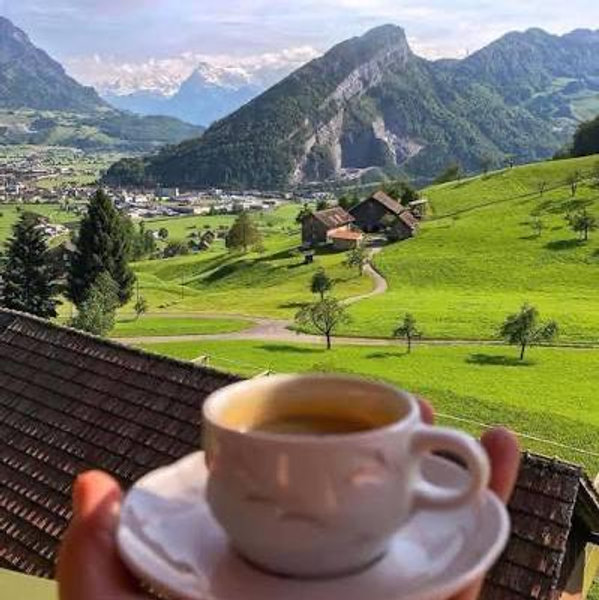 Coffee & Pastries with a Mountain View