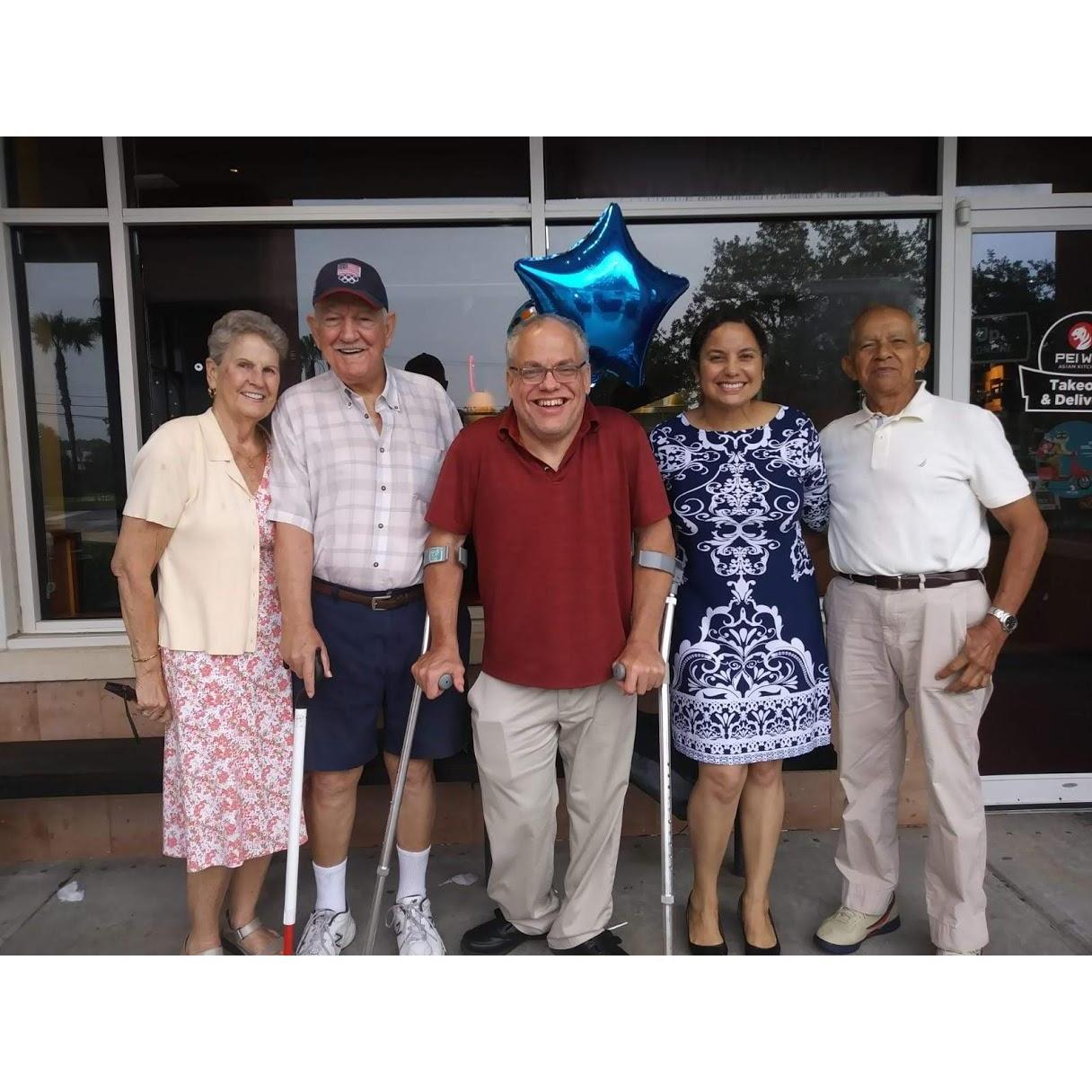 With John (Joe's father) and John's wife Maureen and Gerri's father (Efrain). The family now calls him "Papi!" since Gerri calls him that. :)