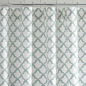 Marlo Organic Shower Curtain- Porcelain Blue