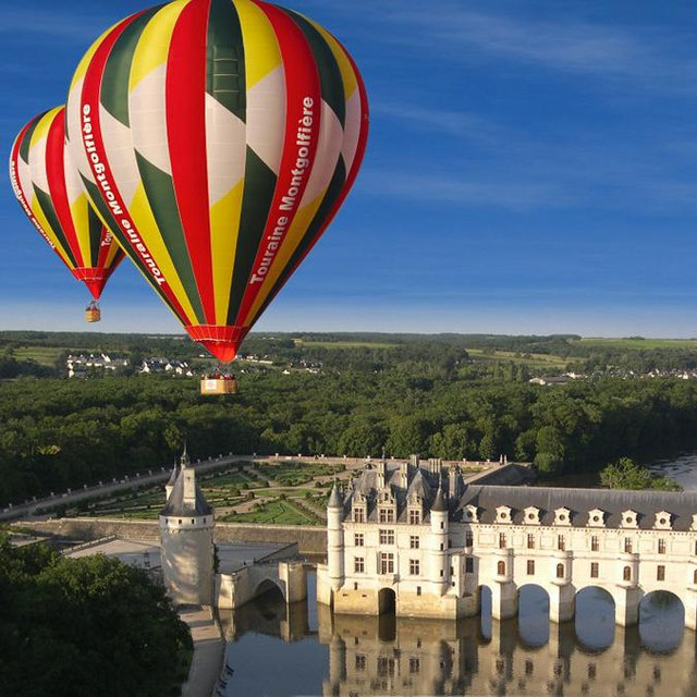 Hot Air Balloon Over the Loire Valley