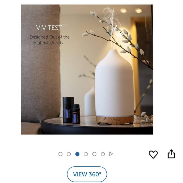 VIVITEST Aromatherapy Diffuser,250ML Ceramic Ultrasonic Essential Oil Diffuser for Aromatherapy (250ML)