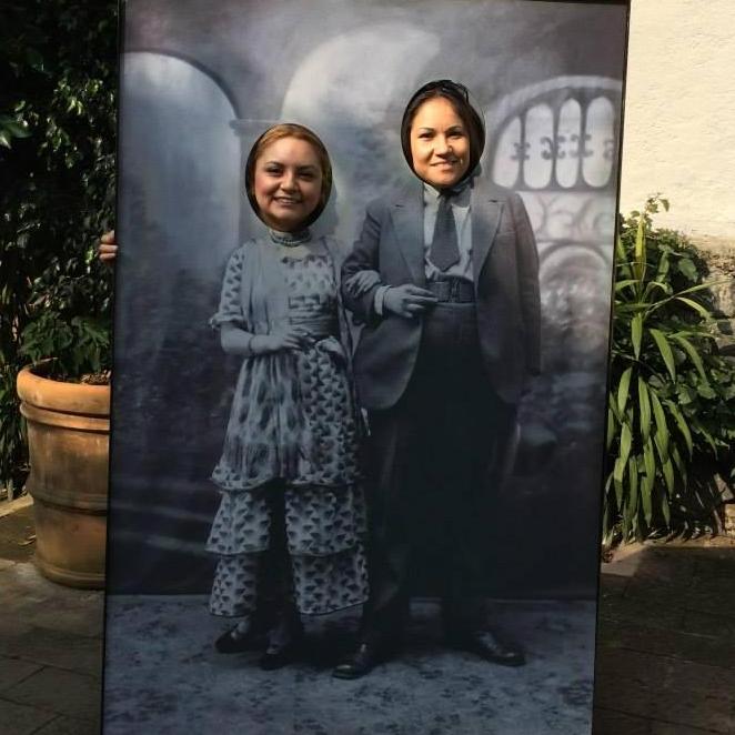 At Casa Azul as Frida and Diego.