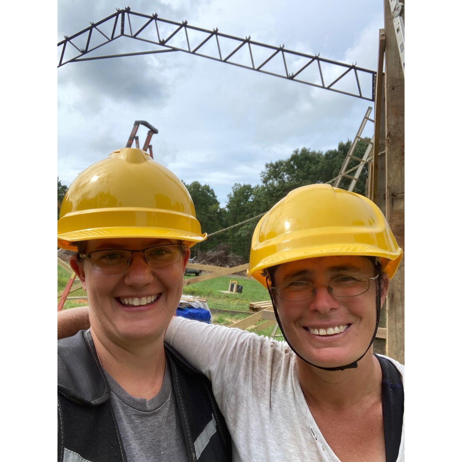 We built our own hay barn, which is where our celebration will be!  August 2020