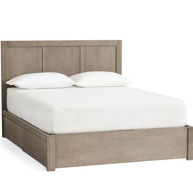 Tacoma Headboard & Storage Platform Bed, Queen, Ash Gray