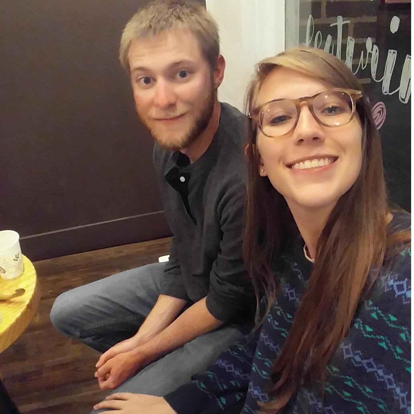 Eating ice cream at Moojo's in West Campus-- March 2016
