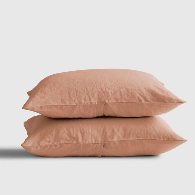 European Linen Sham Set, King (Desert Sunset)