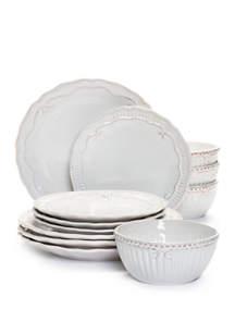 Modern. Southern. Home.™Capri White 12 Piece Dinnerware Set