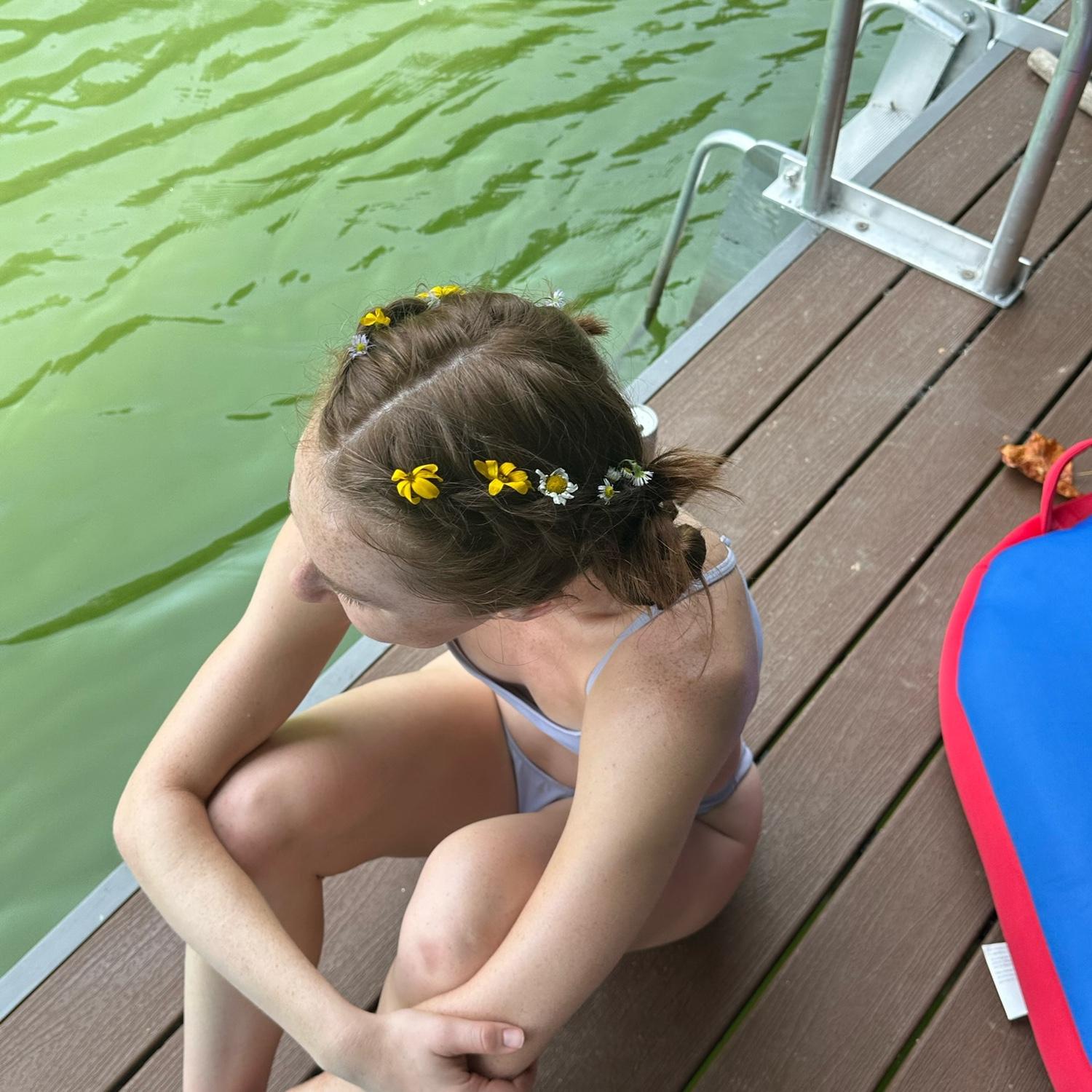 Our first trip together - Luke's Aunt Jenny let us come stay at her house on Lake Lure. We took a walk and Luke picked flowers to weave into my braids. This is still one of my favorite memories together!