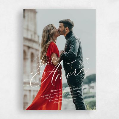 Linen, Beige Wedding Invitation - Estate Photo