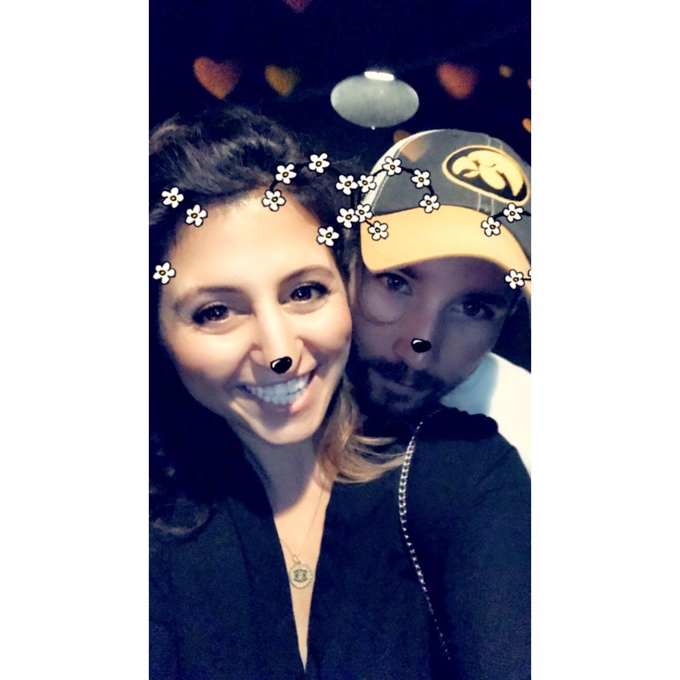 Trip to the aquarium when we first started dating! Ross still humored me on Snapchat then.
