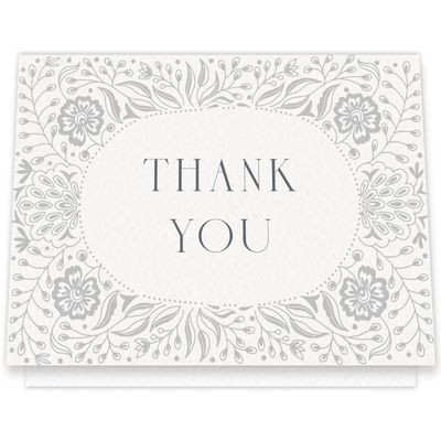 Gray, Grey Wedding Thank You - Calliope Landscape