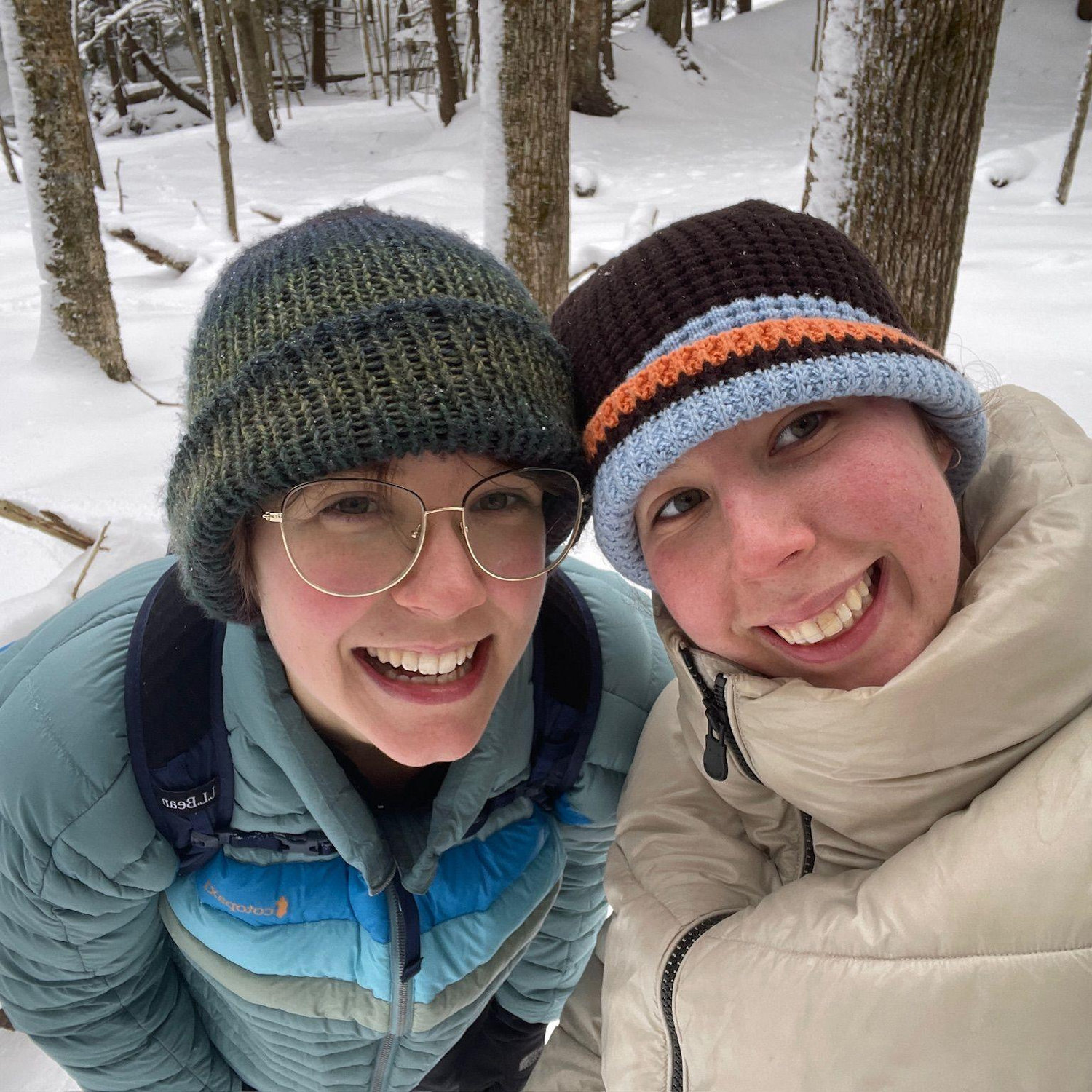 This is us now- snowshoeing in Munnsville on New Year's!