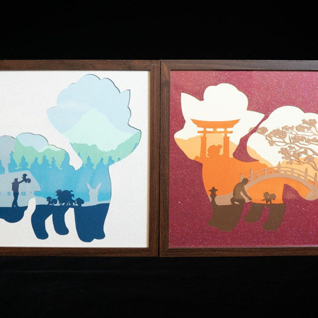 Vulpix Layered Paper Wall Art
