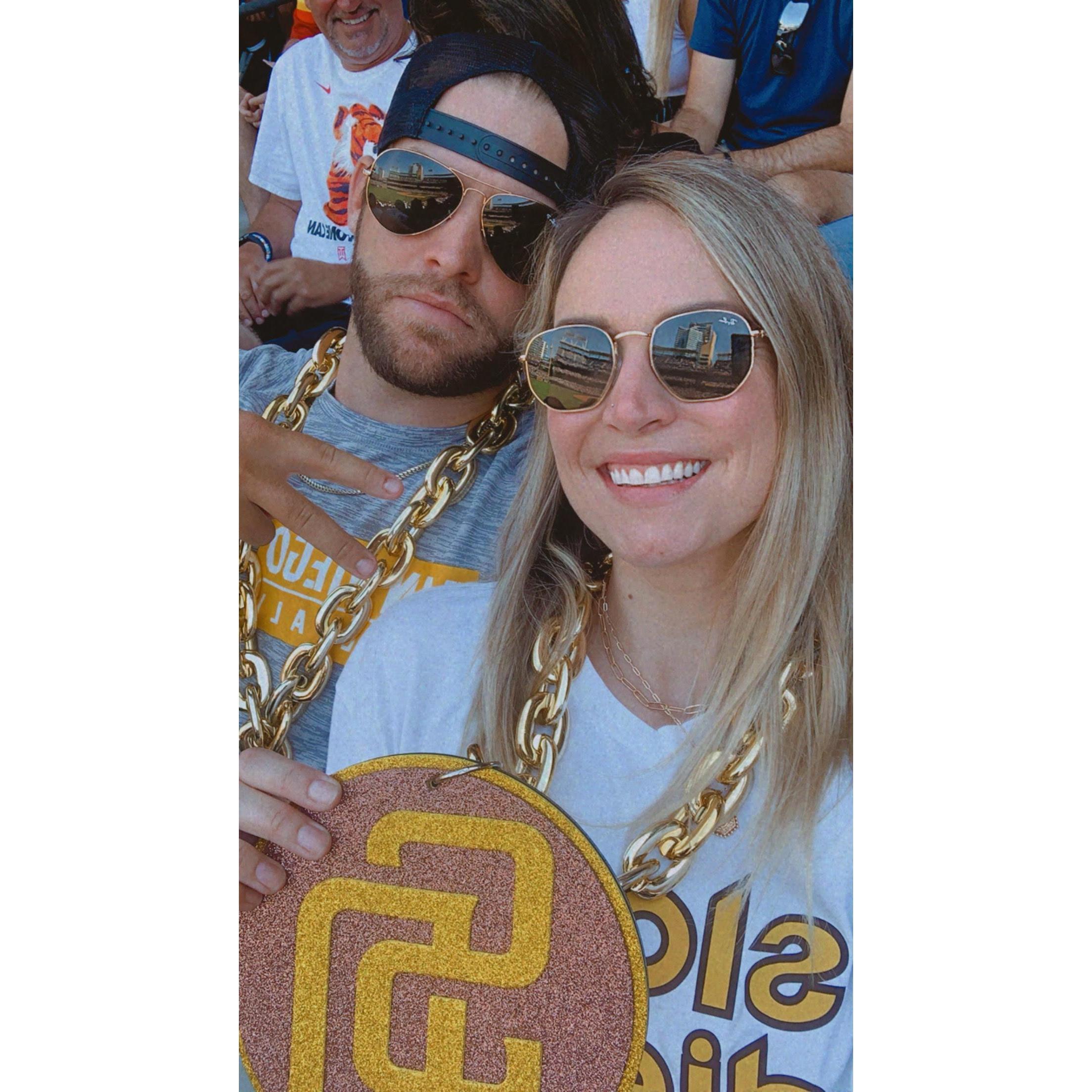 Cheering on the San Diego Padres