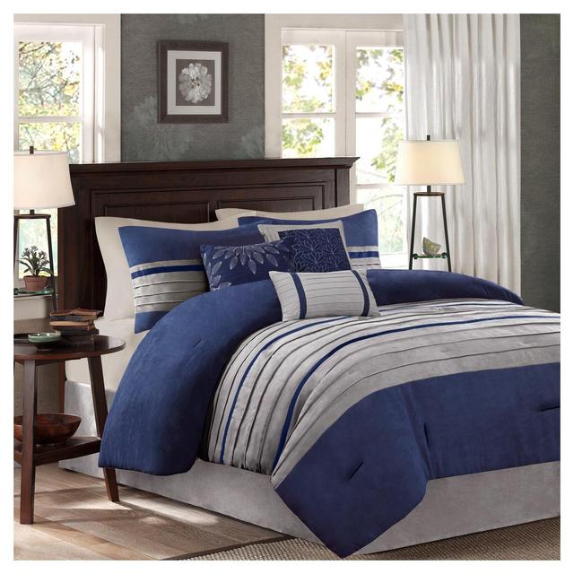 Blue Dakota Pieced Comforter Set (Queen)7pc