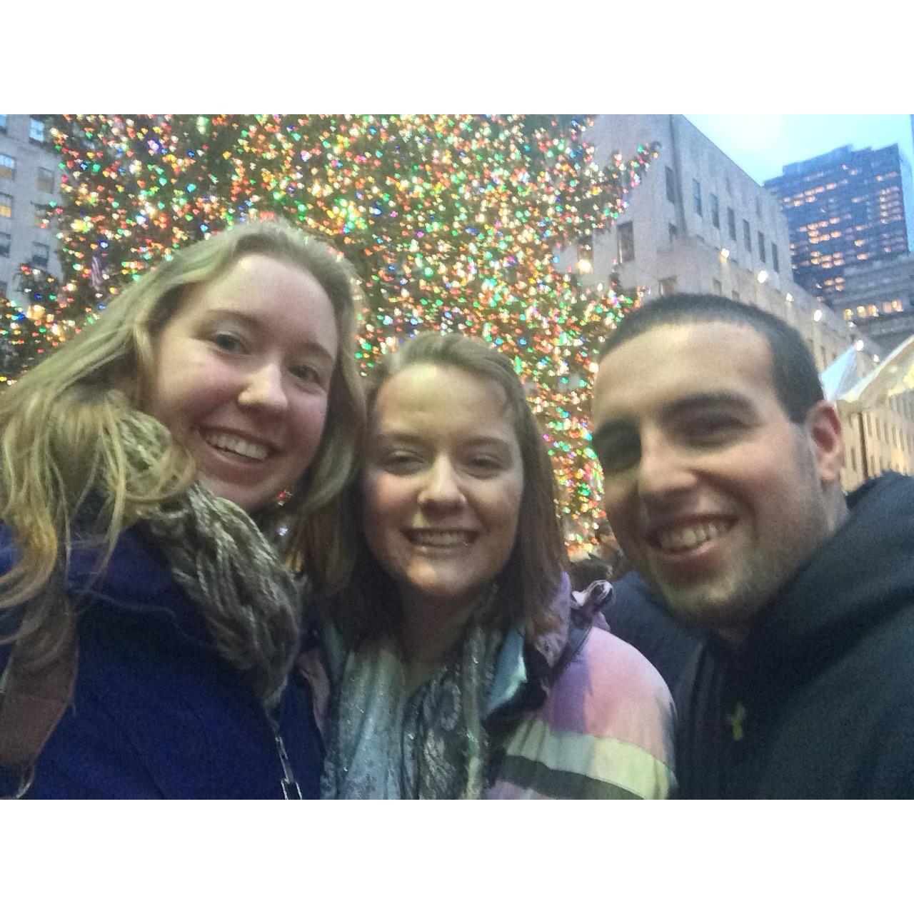 Going to visit the tree when Liz visited New York!