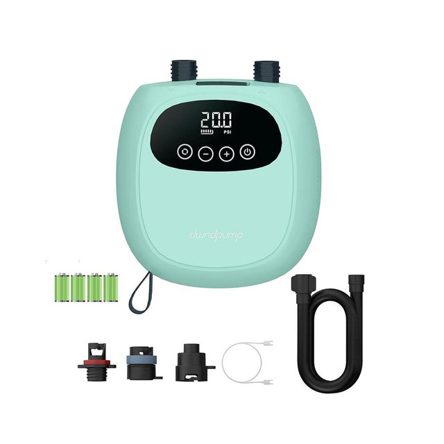 dwndpump Electric Paddle Board Pump, Rechargeable 20PSI SUP Pump, Dual-Stage Inflation and Deflation Sup Air Pump, Portable Electric Pump for Kayaks, Wind Wings, SUPs