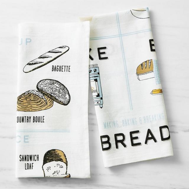 Flour Sack Towels, 20" X 30", Set of 2, Bread