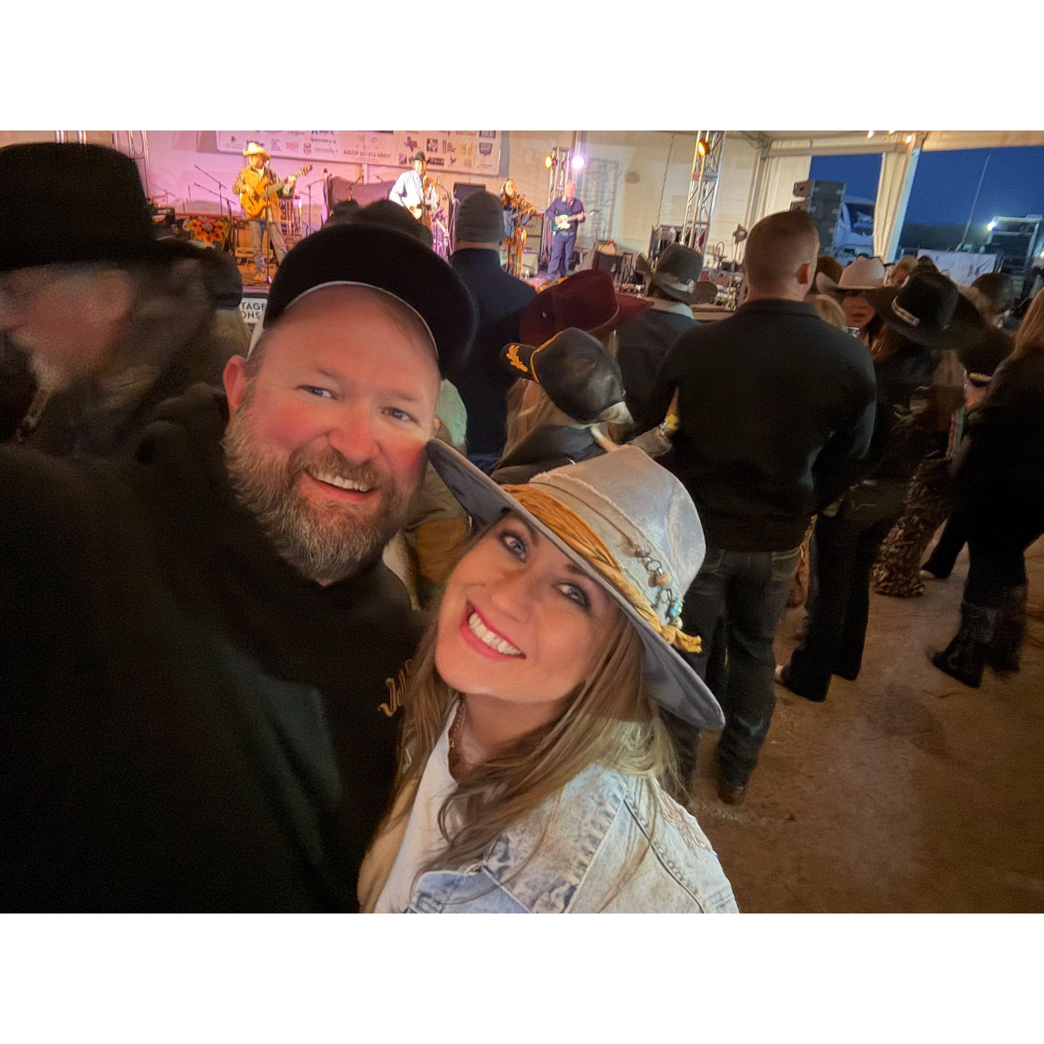 At BBQ Austin in our Party at the Pit Tent! Robyn is the current President of 501c3 that host the event. It was certainly a party all weekend long!