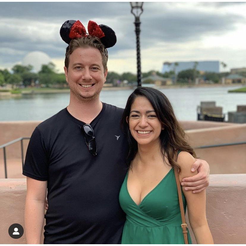 That one time at Epcot. You may not believe it, but those are actually Natalie's Minnie Mouse ears.