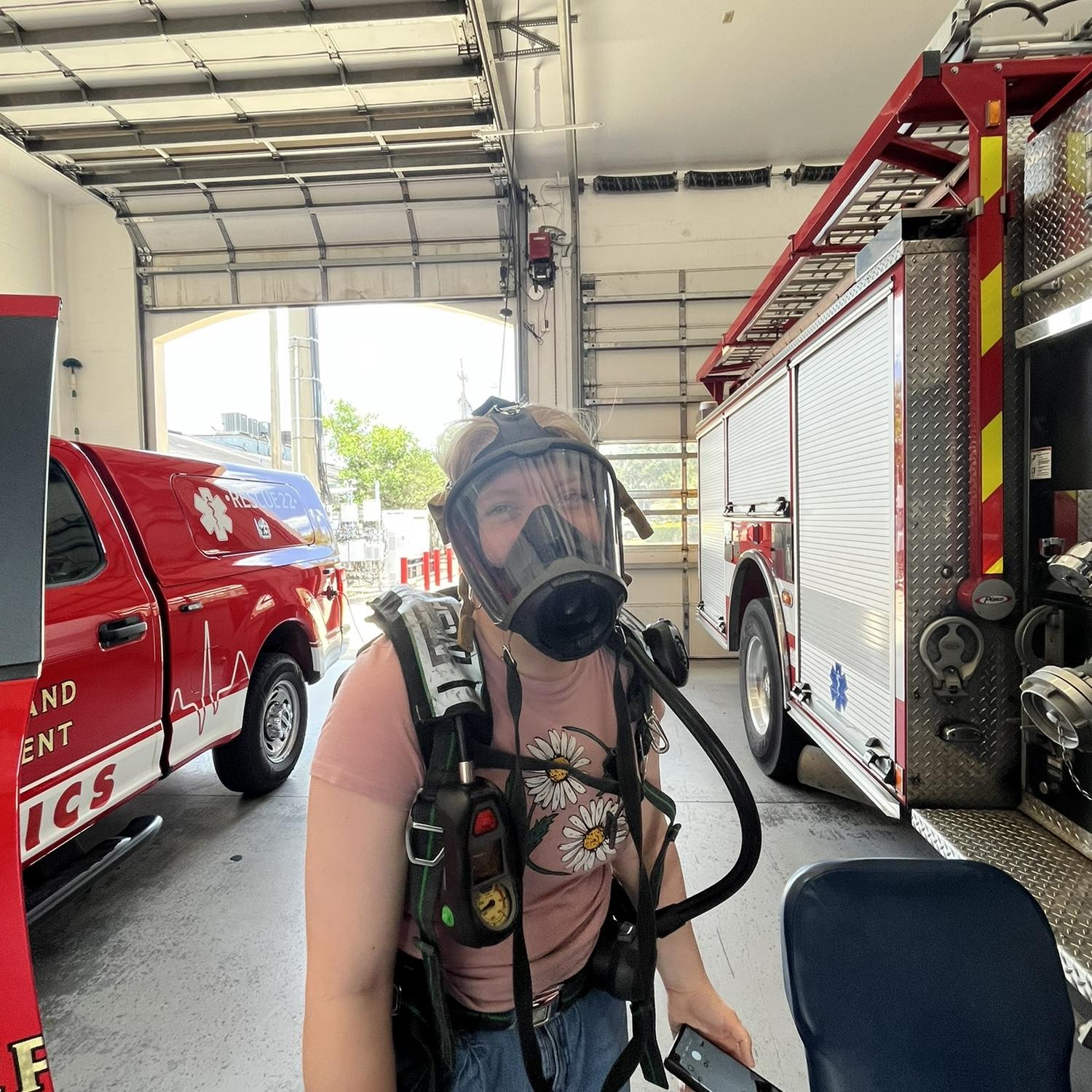 Anneliese participating in LFD training operations.