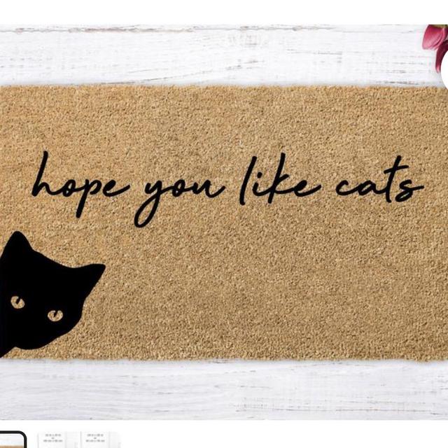 Hope You Like Cats Doormat, Cat Lovers Gift, Funny Doormat, Funny Welcome Mat, Cat Doormat, Housewarming Gift, Personalized Doormat