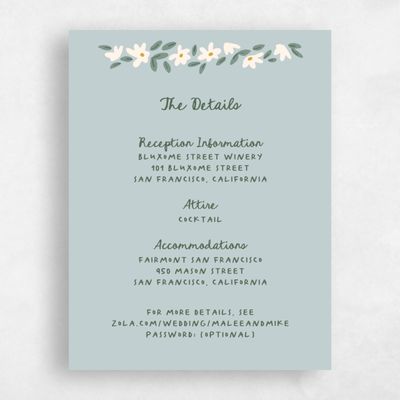 Soft Teal, Blue Wedding Enclosure - Marguerite