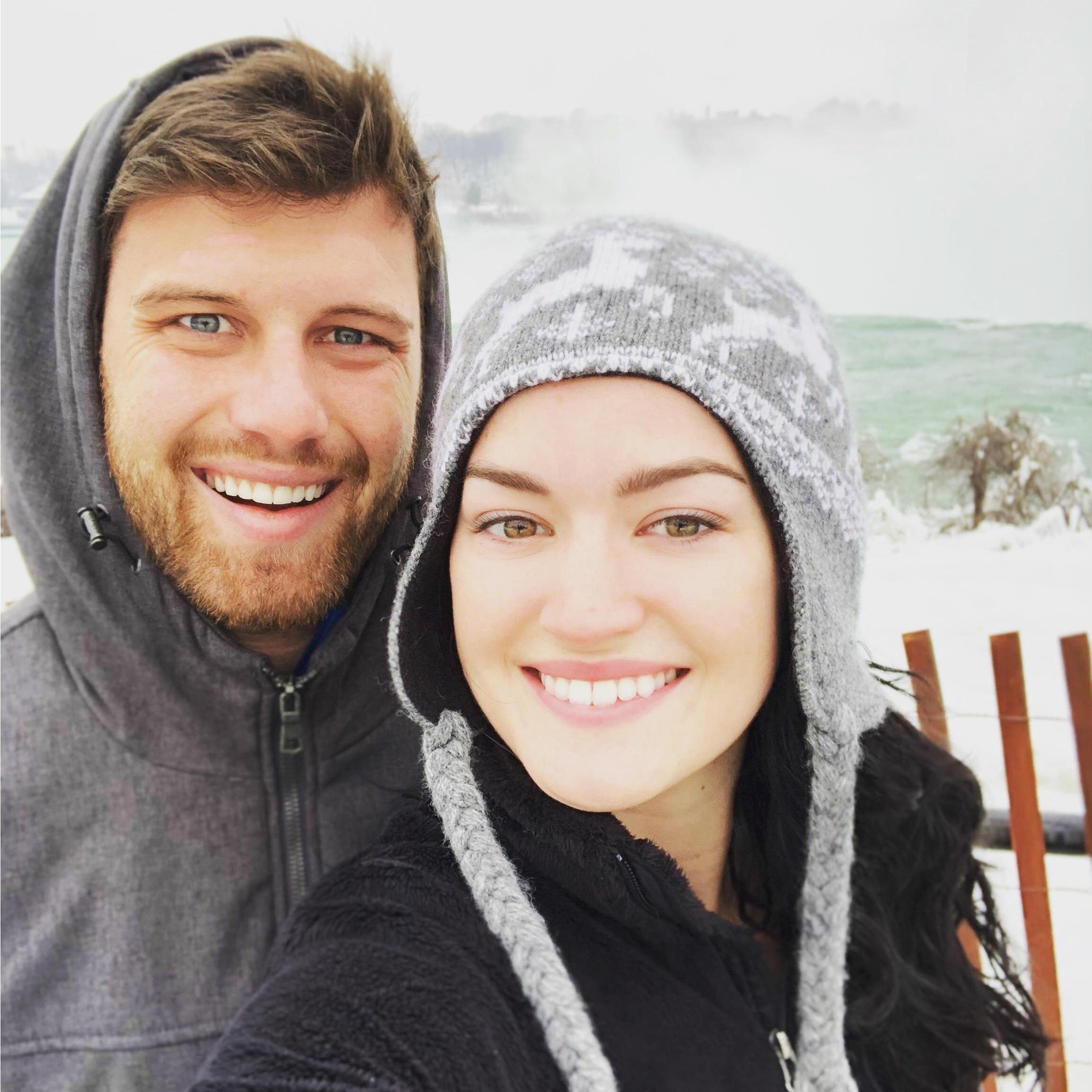 Visiting Niagara Falls in the winter.