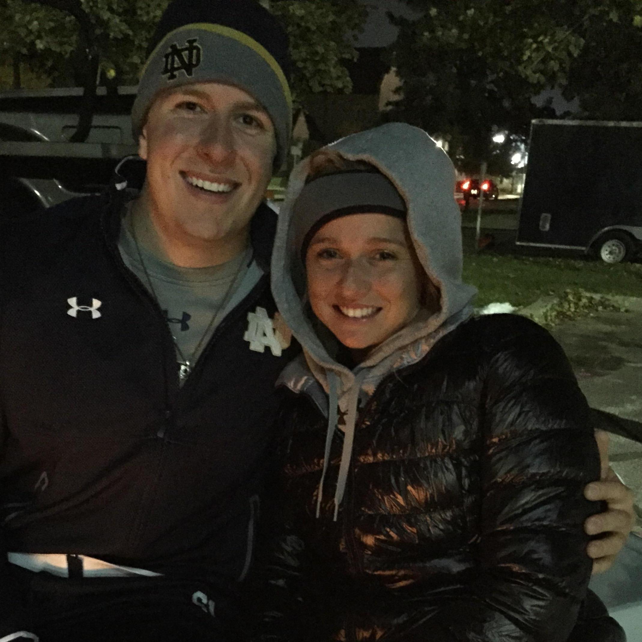 Officially introduced as his girlfriend at his family's ND Tailgate.