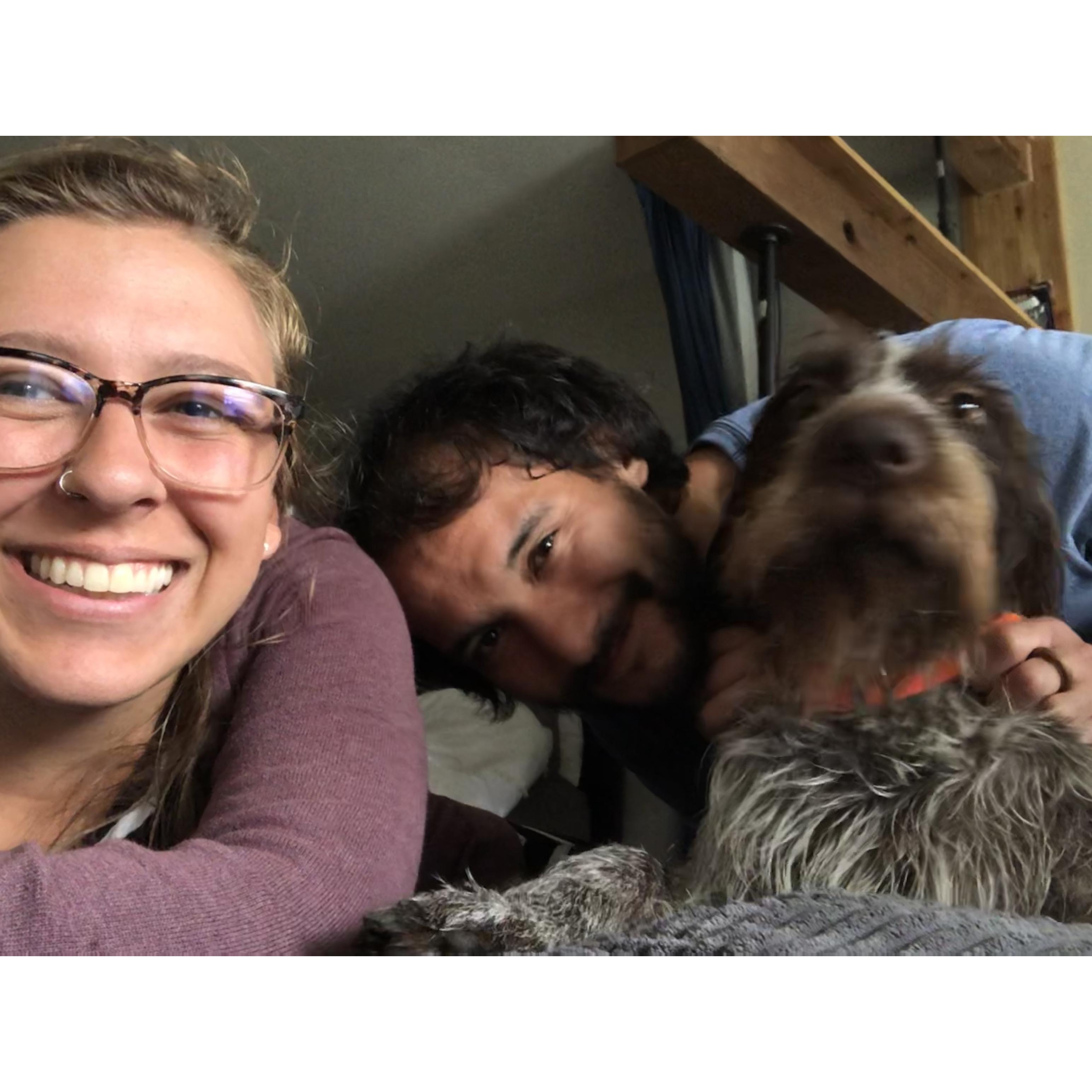 June 2021: On our big road trip from Baltimore to Seattle we stopped in Kansas City and got to hang out with our good friends Bobby and Sadie dog.