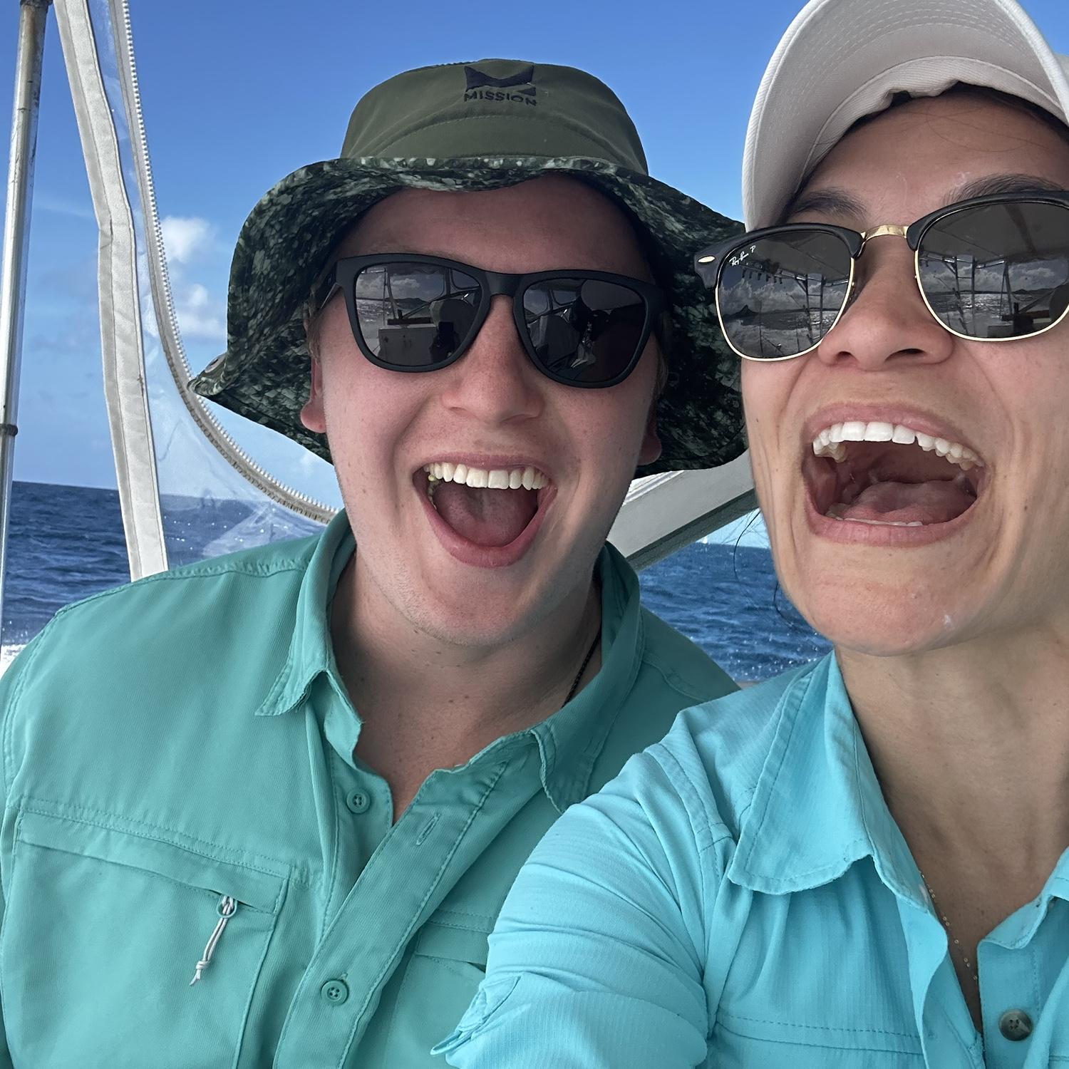 Deep sea fishing before the waves got the better of one of us